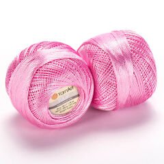 YARNART TULIP - SPARKLY LACE YARN PINK - 416