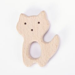 WOODEN TEETHER CAT