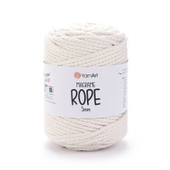 YARNART MACRAME ROPE 5 MM - MACRAME CORD OFF-WHITE - 752