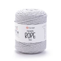 YARNART MACRAME ROPE 5 MM - MACRAME CORD LIGHT GREY - 756