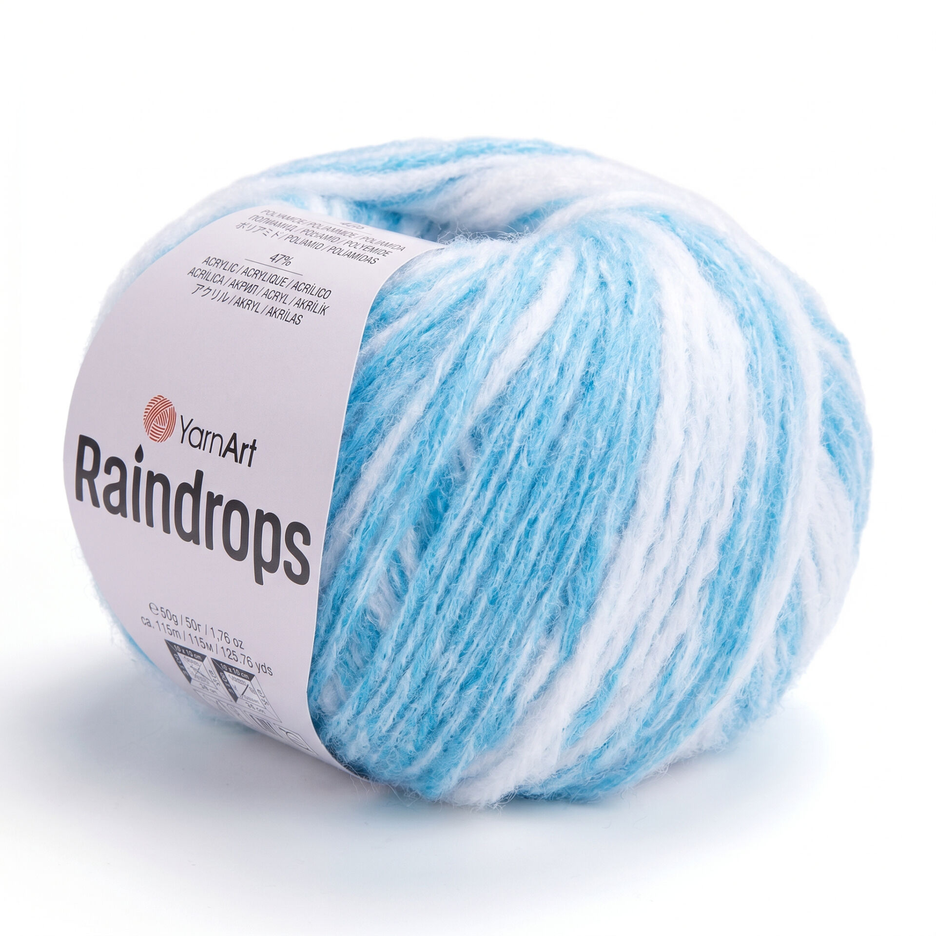 YARNART RAINDROPS - MULTICOLOR KNITTING YARN VARIEGATED - 2917