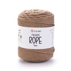 YARNART MACRAME ROPE 5 MM - MACRAME CORD TAUPE - 788