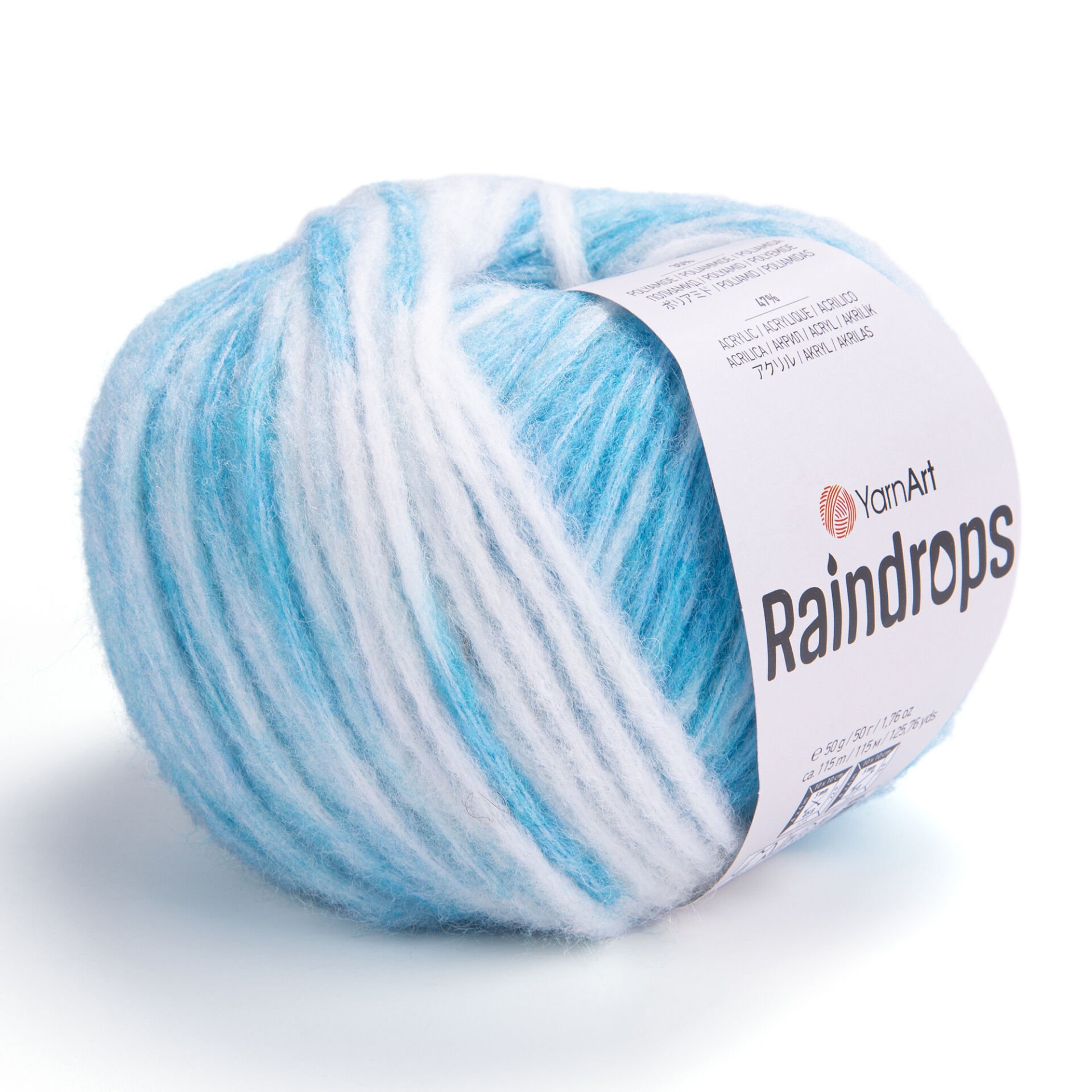 YARNART RAINDROPS - MULTICOLOR KNITTING YARN VARIEGATED - 2917