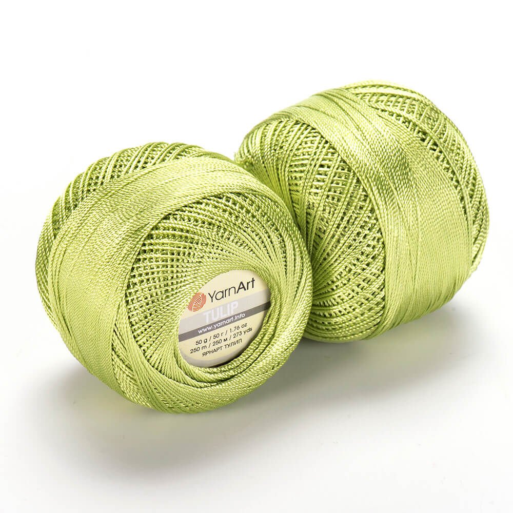 YARNART TULIP - SPARKLY LACE YARN PISTACHIO - 424