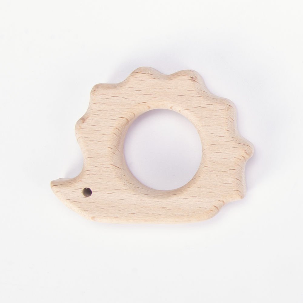 WOODEN TEETHER HEDGEHOG