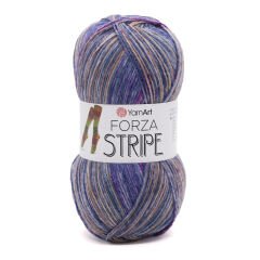 YARNART FORZA STRIPE - MULTICOLOR KNITTING YARN VARIEGATED - 2809