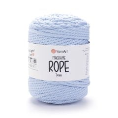 YARNART MACRAME ROPE 5 MM - MACRAME CORD LIGHT BLUE - 760