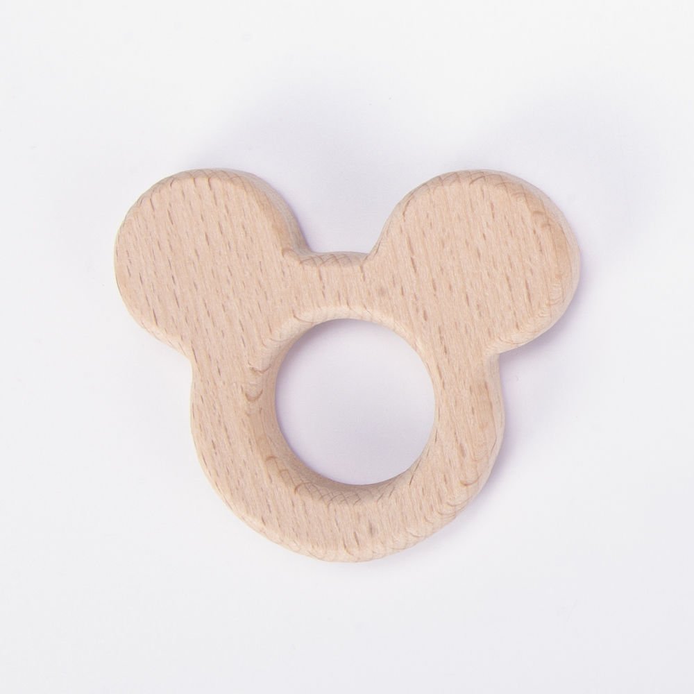 WOODEN TEETHER MICKEY MOUSE