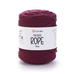 YARNART MACRAME ROPE 5 MM - MACRAME CORD CHERRY RED - 781