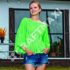 YARNART DENIM WASHED - MELANGE KNITTING YARN GREEN - 909