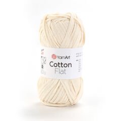 YARNART COTTON FLAT - KNITTING YARN CREAM - 6702