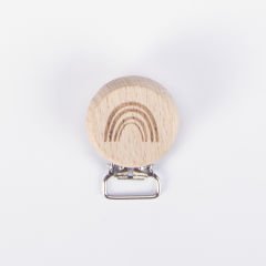 WOODEN PACIFIER CLIP RAINBOW