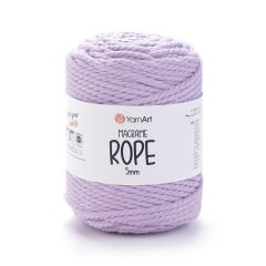 YARNART MACRAME ROPE 5 MM - MACRAME CORD LILAC - 765