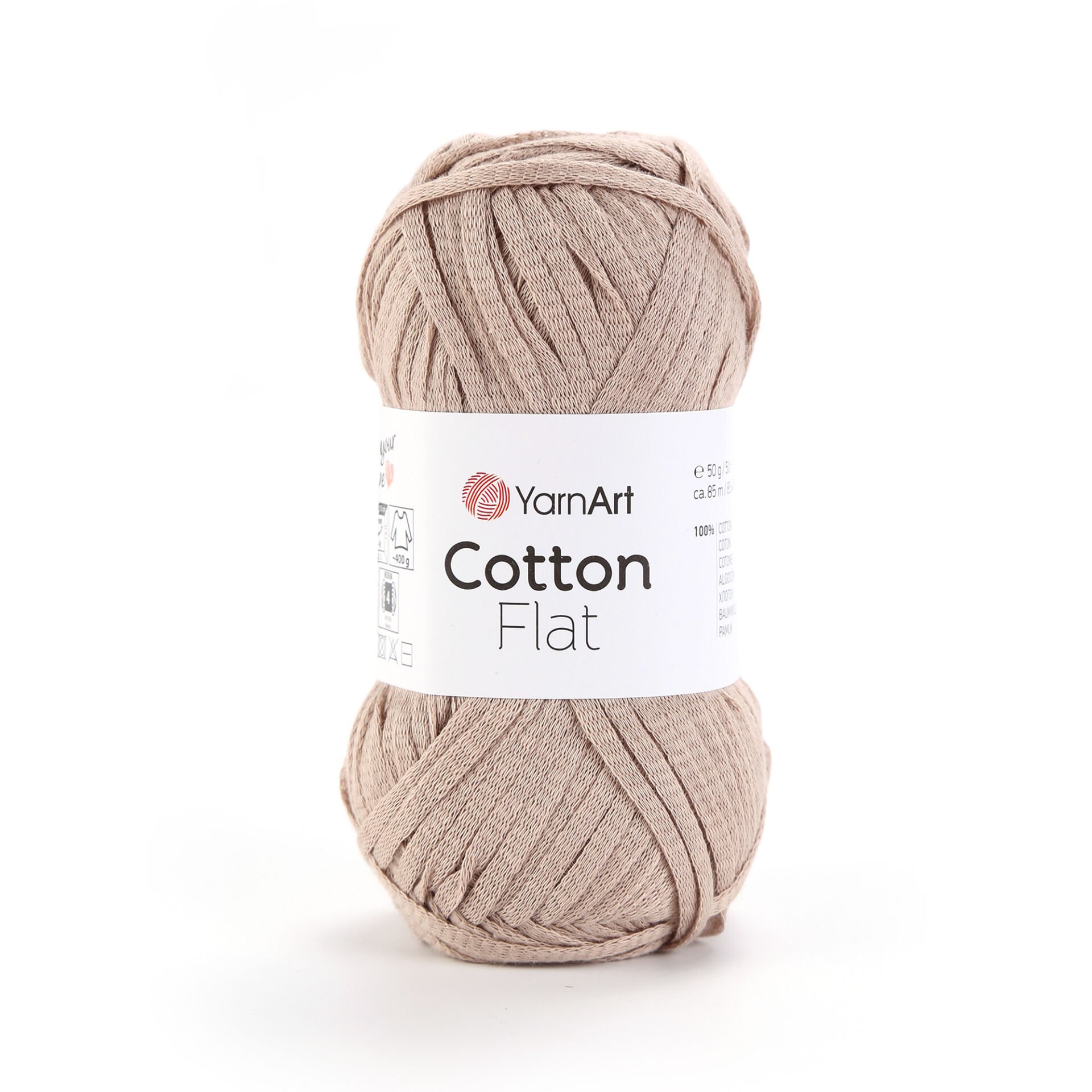 YARNART COTTON FLAT - KNITTING YARN BEIGE - 6704