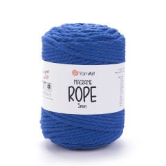YARNART MACRAME ROPE 5 MM - MACRAME CORD SAXE BLUE - 772