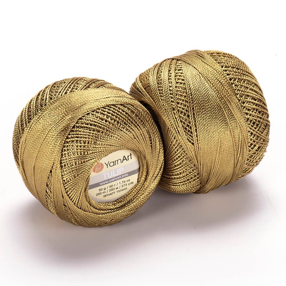 YARNART TULIP - SPARKLY LACE YARN KHAKI - 469