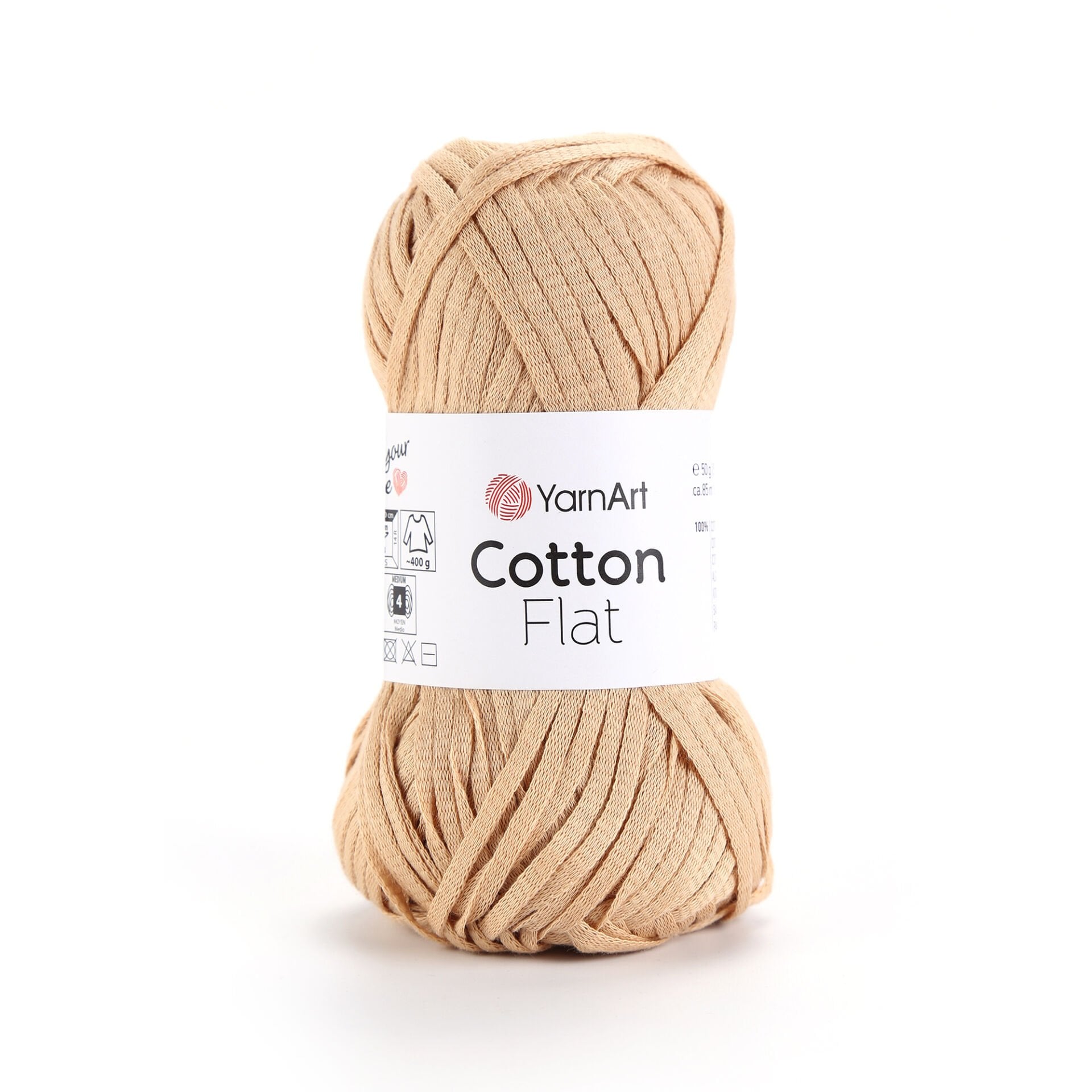 YARNART COTTON FLAT - KNITTING YARN BEIGE - 6705
