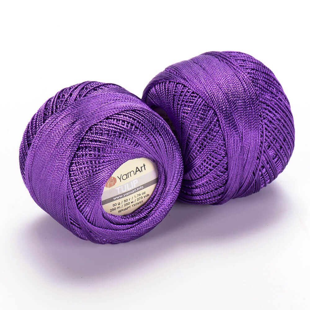 YARNART TULIP - SPARKLY LACE YARN PURPLE - 478
