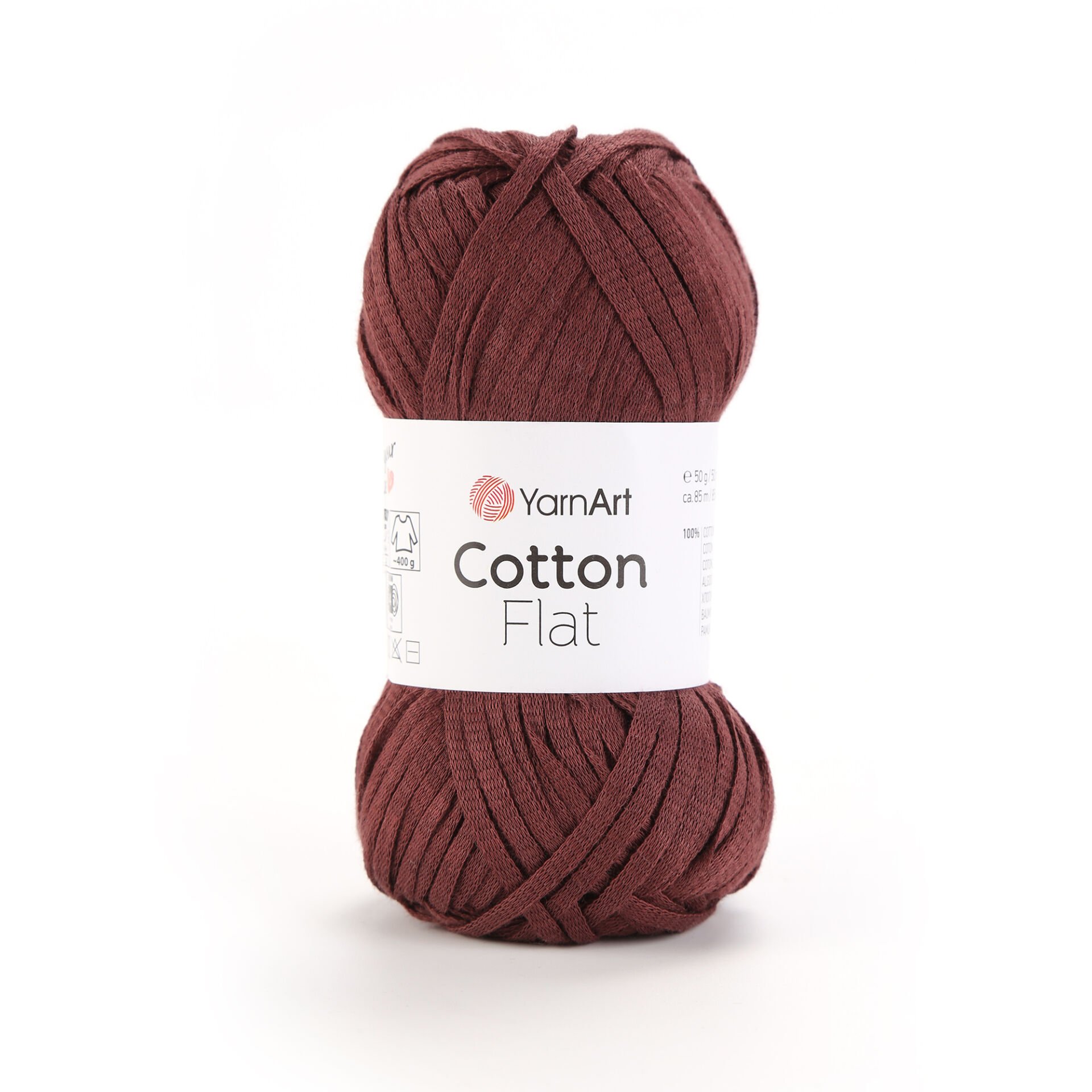 YARNART COTTON FLAT - KNITTING YARN BROWN - 6708