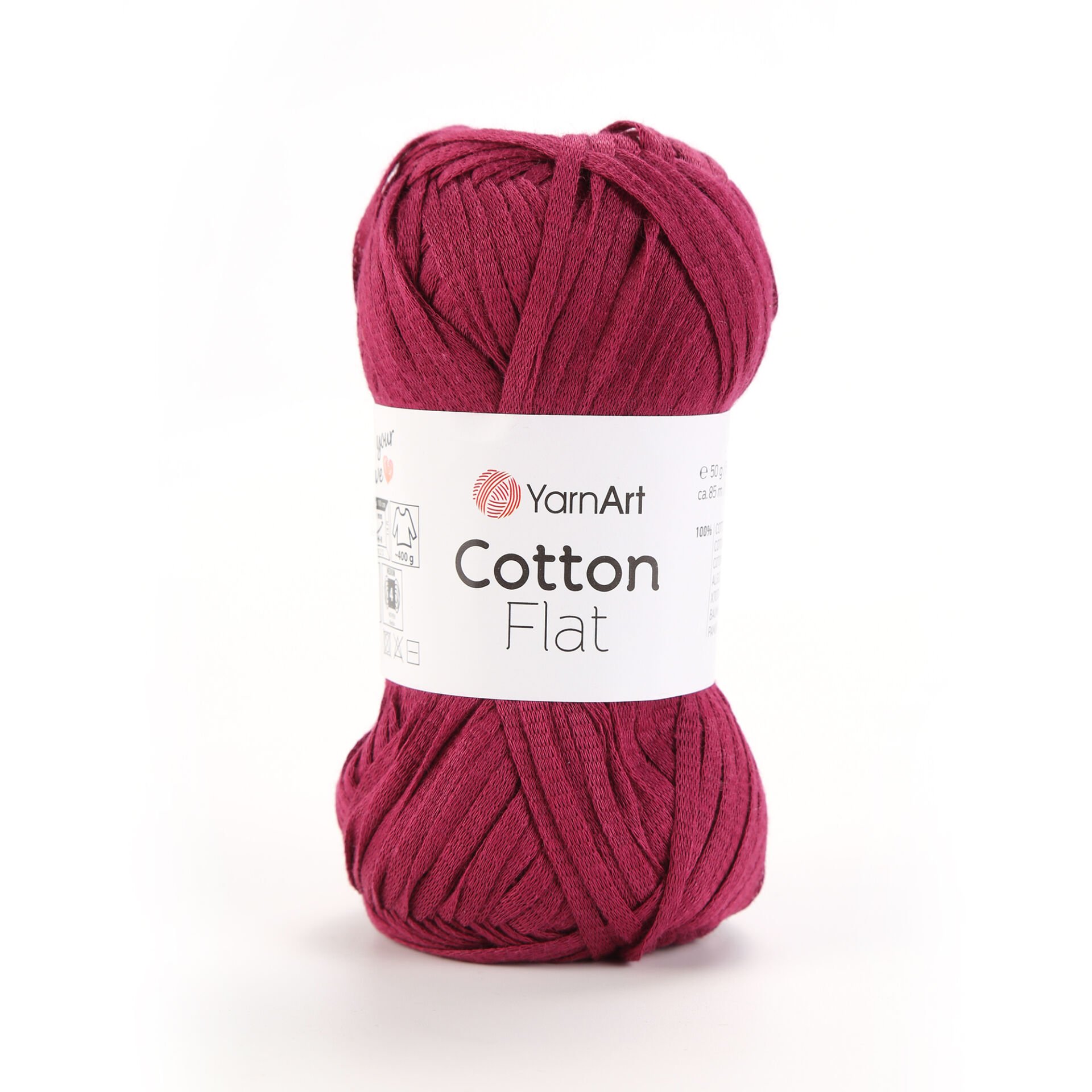 YARNART COTTON FLAT - KNITTING YARN CLARET - 6709