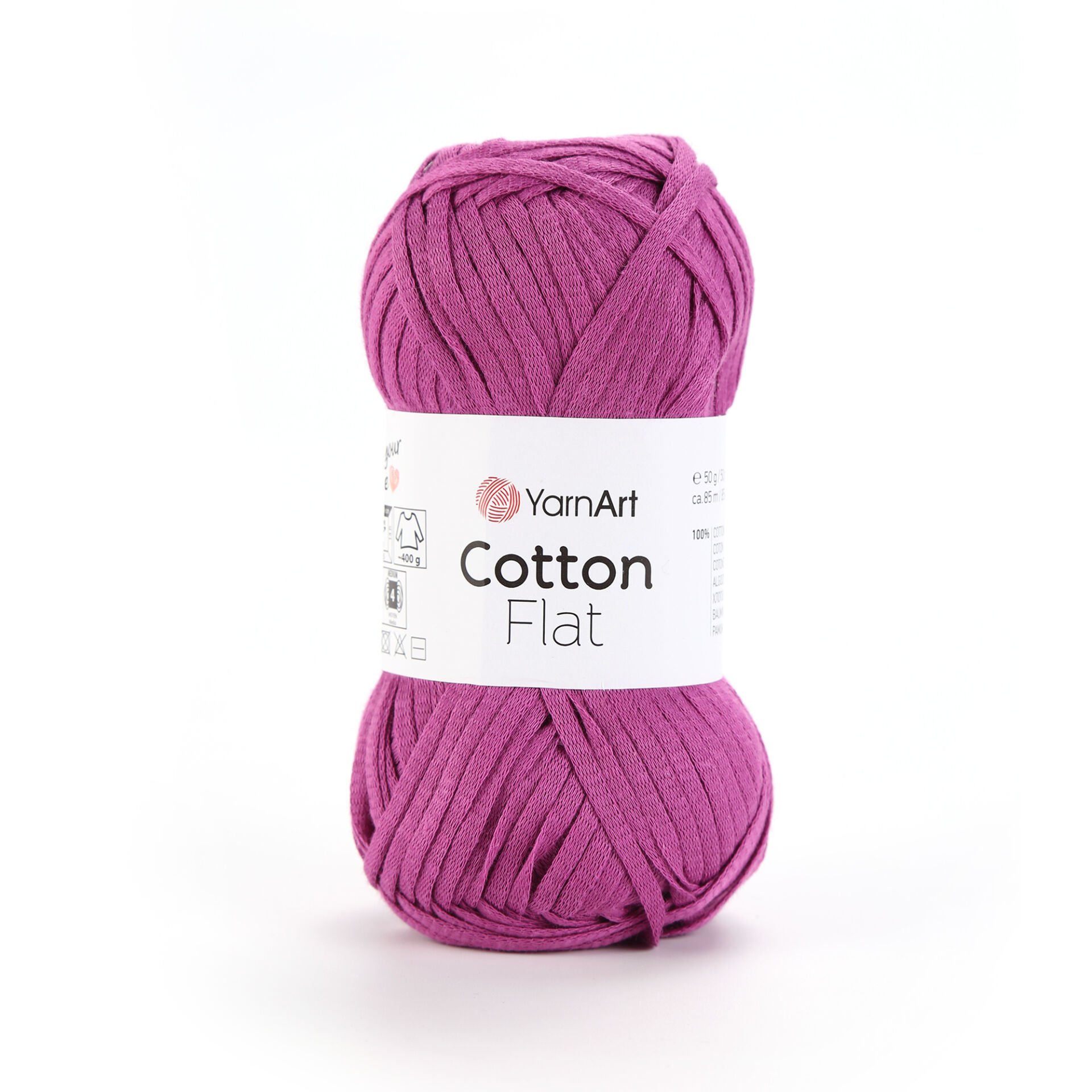 YARNART COTTON FLAT - KNITTING YARN PURPLE - 6710