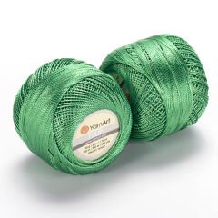 YARNART TULIP - SPARKLY LACE YARN GREEN - 481