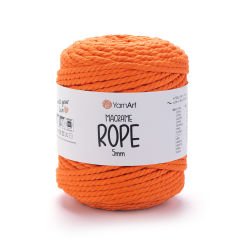 YARNART MACRAME ROPE 5 MM - MACRAME CORD ORANGE - 800