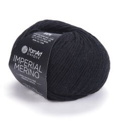 YARNART IMPERIAL MERINO - KNITTING YARN BLACK - 3301