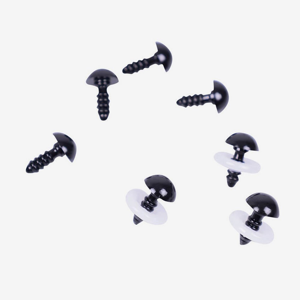 AMIGURUMI BLACK EYES - 5 PAIRS 10 MM