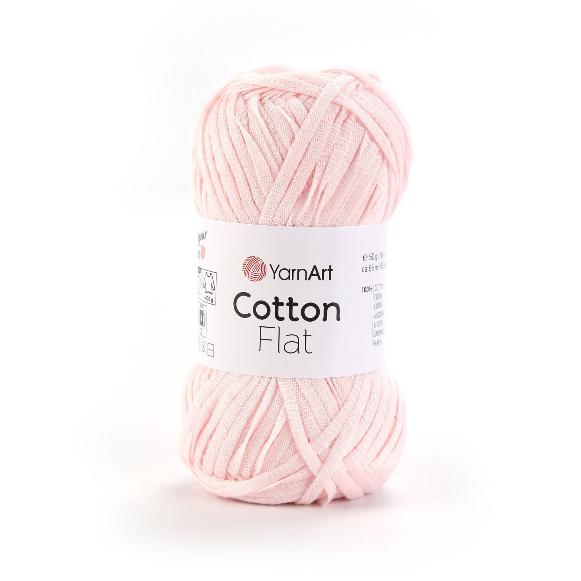 YARNART COTTON FLAT - KNITTING YARN PINK - 6716
