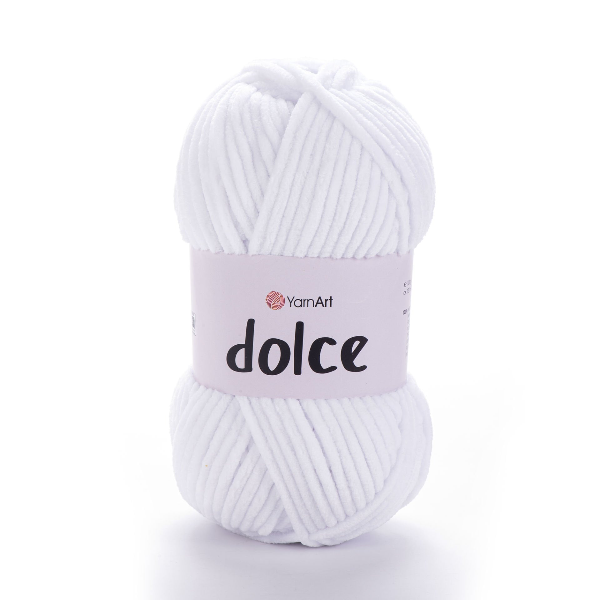 YARNART DOLCE - VELVET KNITTING YARN WHITE - 741