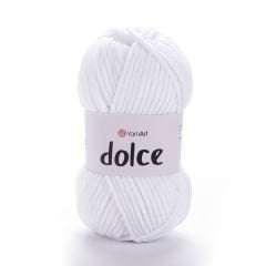 YARNART DOLCE - VELVET KNITTING YARN WHITE - 741