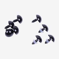AMIGURUMI BLACK EYES - 5 PAIRS 16 MM