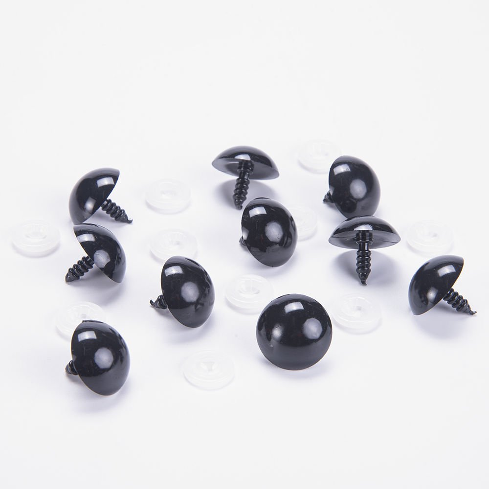 AMIGURUMI BLACK EYES - 5 PAIRS 18 MM