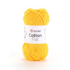 YARNART COTTON FLAT - KNITTING YARN YELLOW - 6718