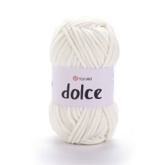YARNART DOLCE - VELVET KNITTING YARN LIGHT CREAM - 745