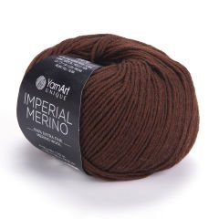 YARNART IMPERIAL MERINO - KNITTING YARN DARK BROWN - 3311