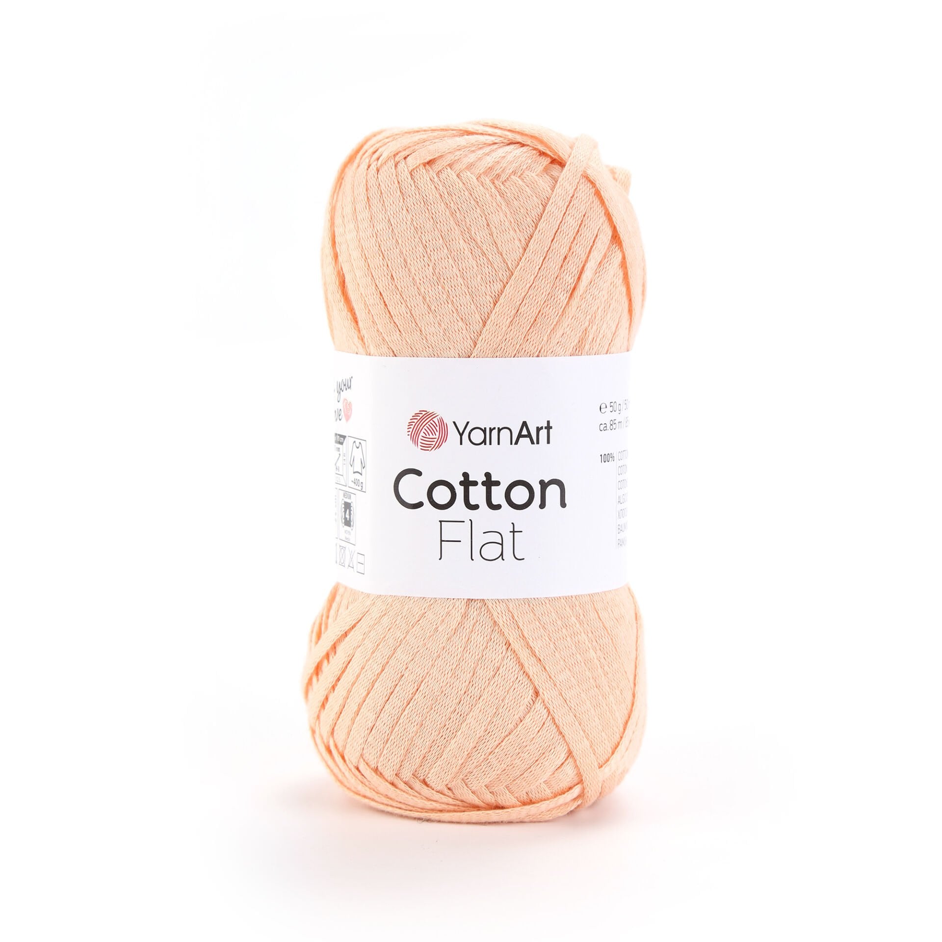 YARNART COTTON FLAT - KNITTING YARN PINKISH ORANGE - 6724