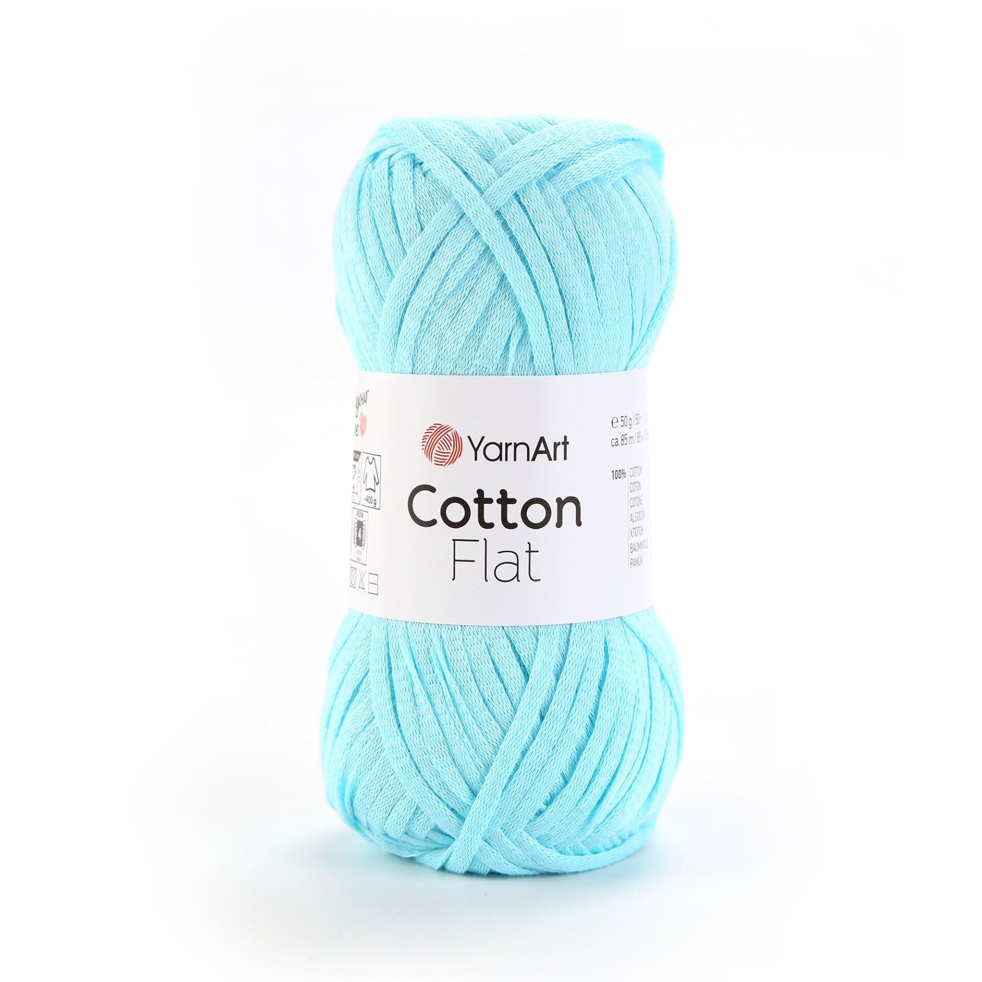 YARNART COTTON FLAT - KNITTING YARN BLUE - 6725
