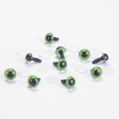 AMIGURUMI GREEN EYES - 5 PAIRS 10 MM