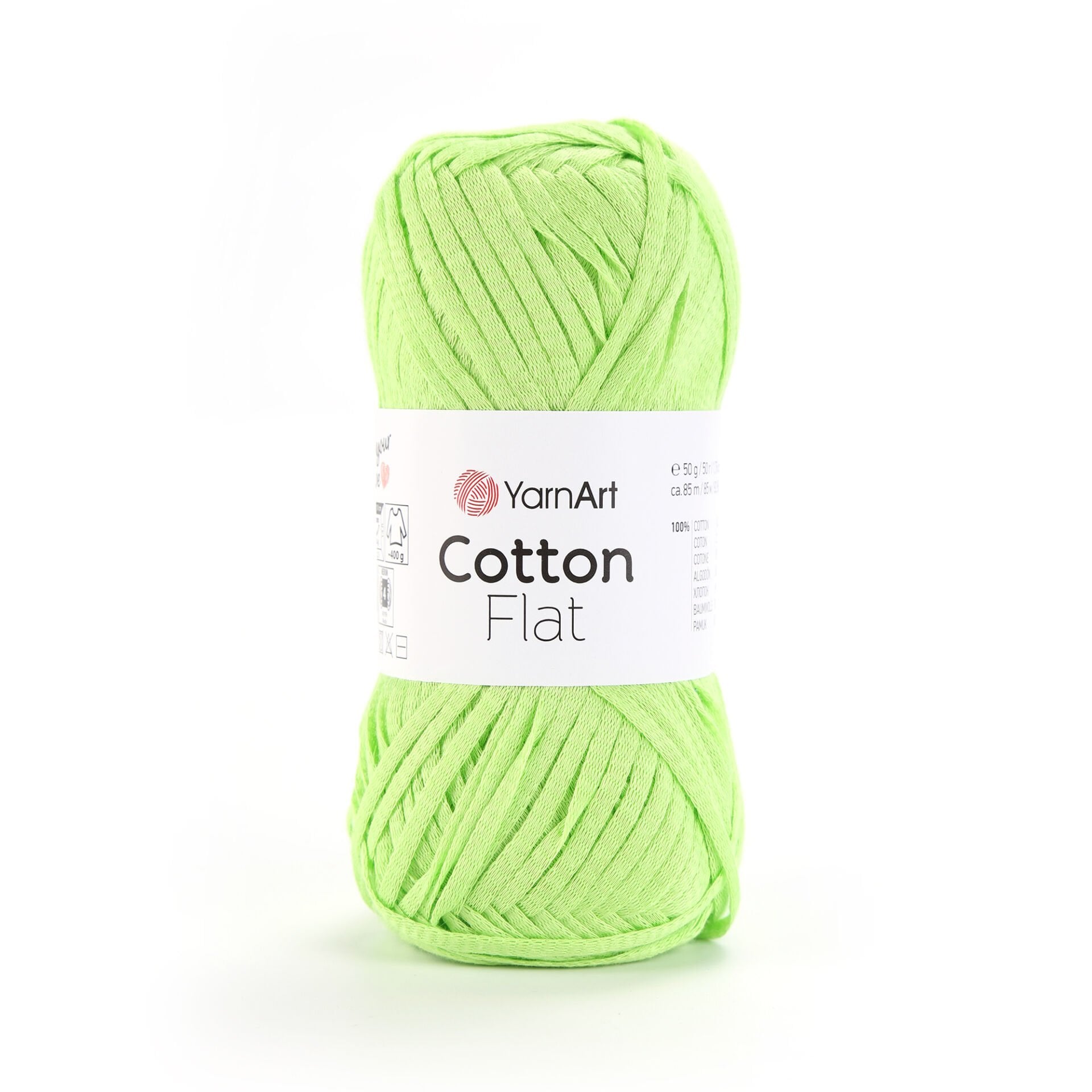 YARNART COTTON FLAT - KNITTING YARN GREEN - 6727