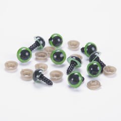 AMIGURUMI GREEN EYES - 5 PAIRS 14 MM