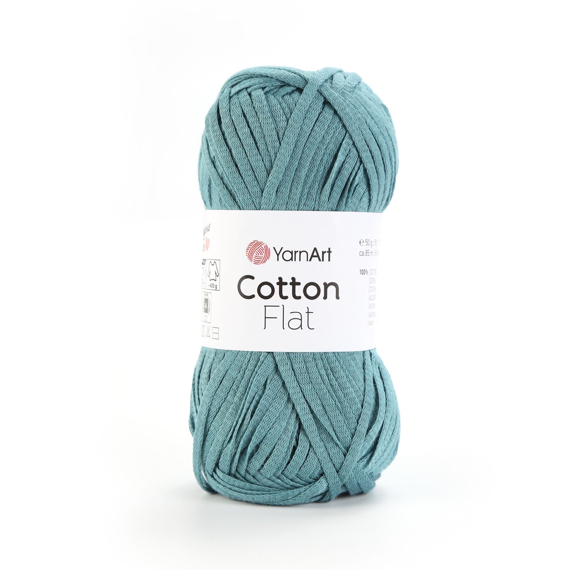 YARNART COTTON FLAT - KNITTING YARN PETROL GREEN - 6729