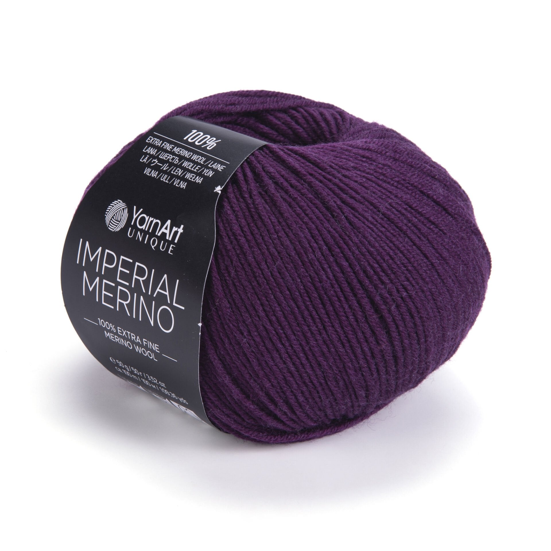 YARNART IMPERIAL MERINO - KNITTING YARN EGGPLANT PURPLE - 3320