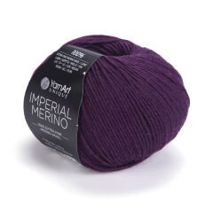 YARNART IMPERIAL MERINO - KNITTING YARN EGGPLANT PURPLE - 3320