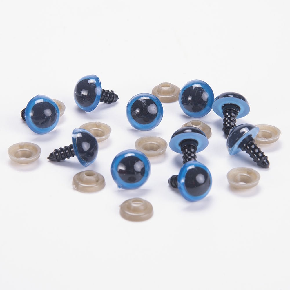 AMIGURUMI BLUE EYES - 5 PAIRS 14 MM