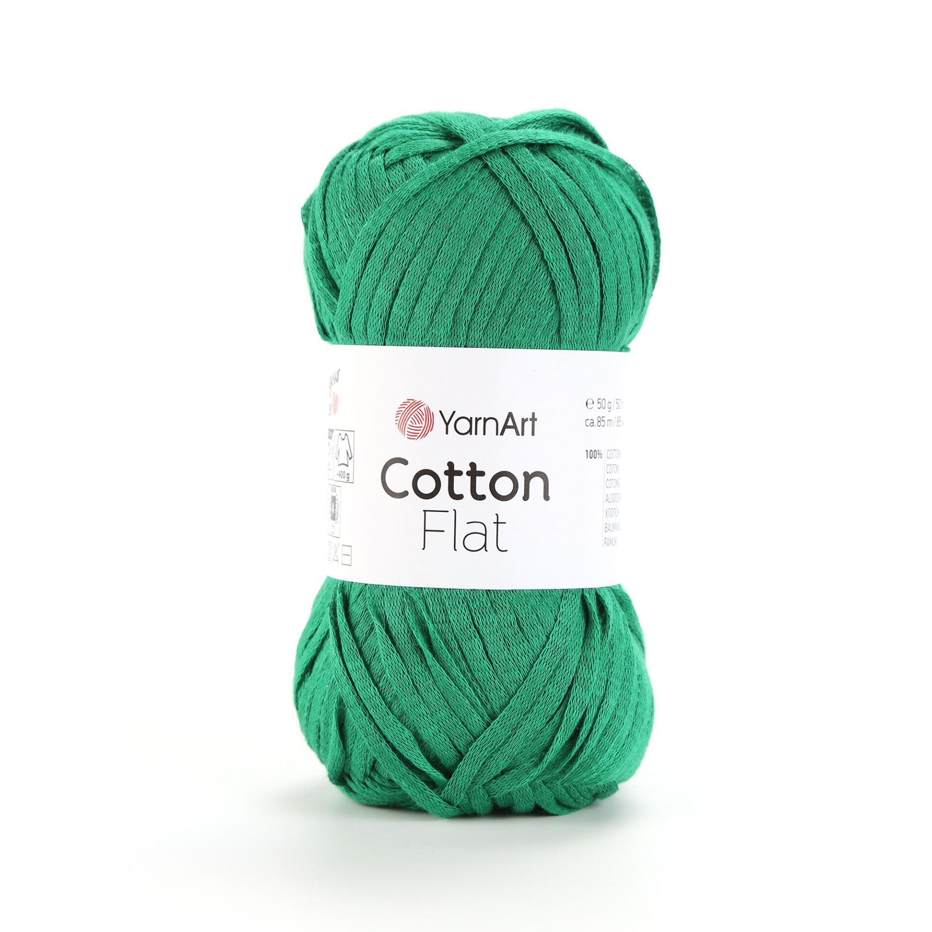 YARNART COTTON FLAT - KNITTING YARN GREEN - 6732