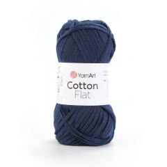 YARNART COTTON FLAT - KNITTING YARN NAVY - 6734
