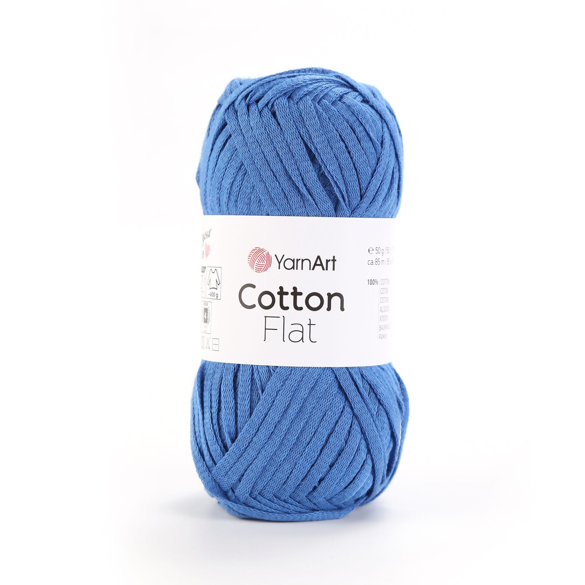 YARNART COTTON FLAT - KNITTING YARN BLUE - 6735