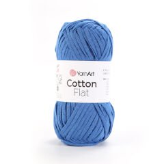 YARNART COTTON FLAT - KNITTING YARN BLUE - 6735